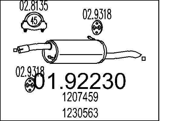 Rear Muffler 01.92230