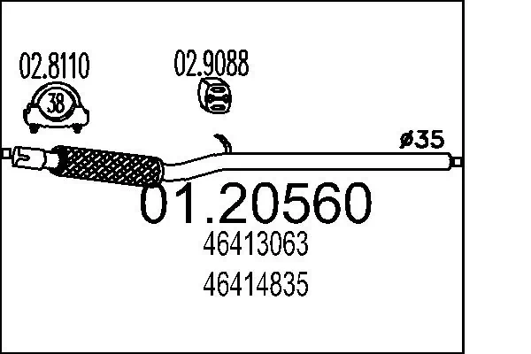 Exhaust Pipe 01.20560