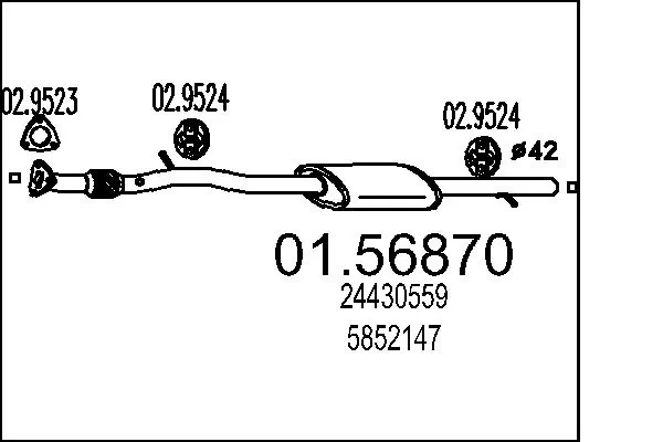 Centre Muffler 01.56870