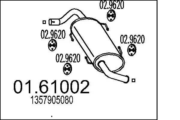 Rear Muffler 01.61002
