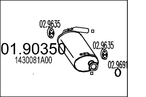 Rear Muffler 01.90350