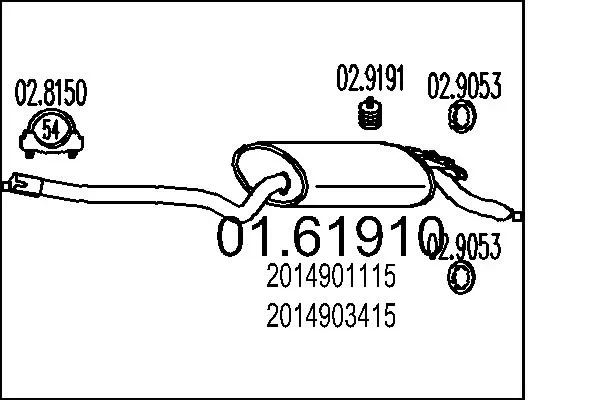 Rear Muffler 01.61910