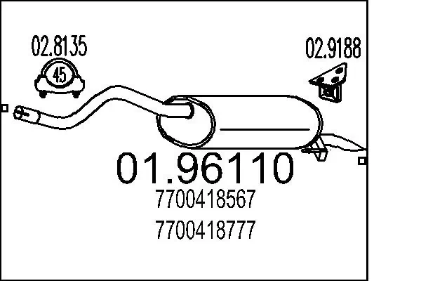 Rear Muffler 01.96110