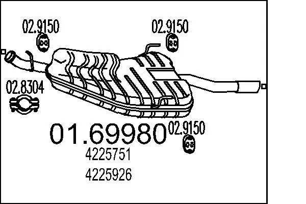 Rear Muffler 01.69980