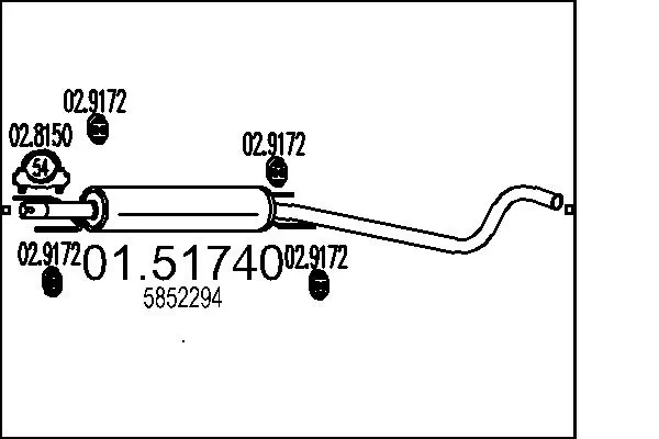 Centre Muffler 01.51740