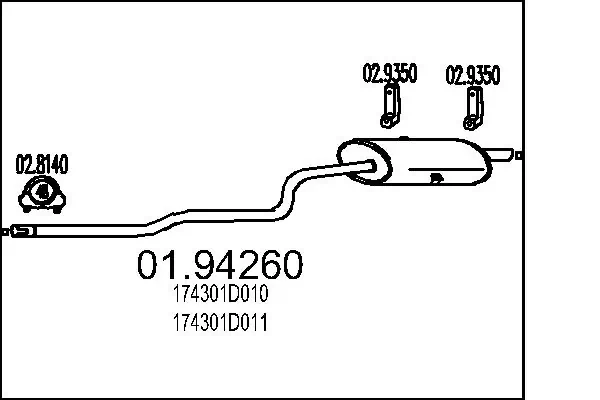 Rear Muffler 01.94260