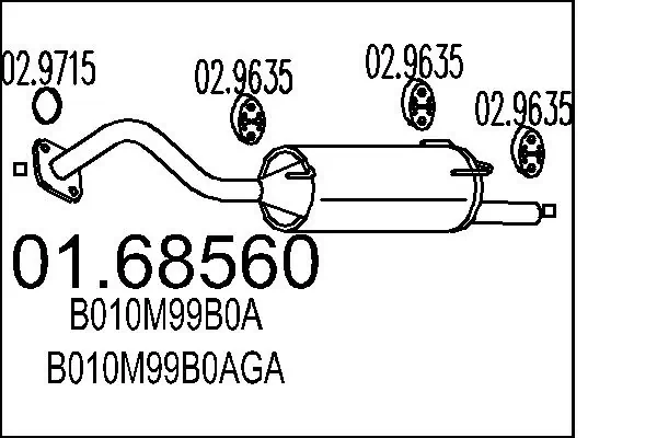 Rear Muffler 01.68560