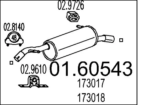 Rear Muffler 01.60543