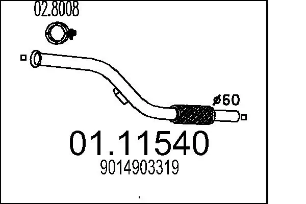 Exhaust Pipe 01.11540