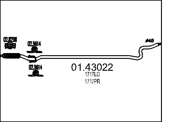 Exhaust Pipe 01.43022