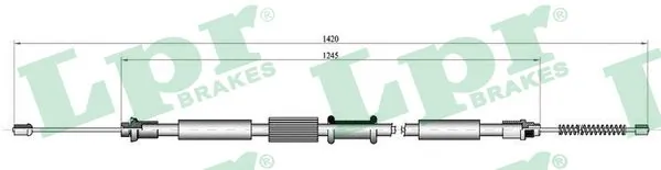 Cable Pull, parking brake C0343B