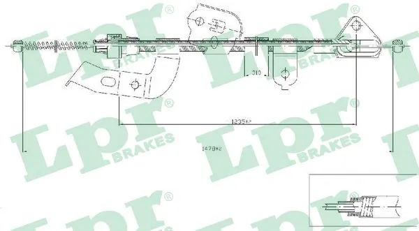 Cable Pull, parking brake C0133B