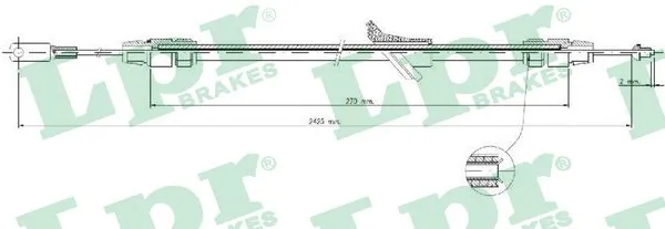 Cable Pull, parking brake C0982B