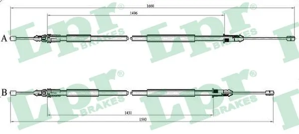 Cable Pull, parking brake C1399B