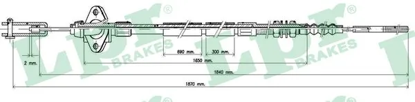 LPR Cable de accionamiento, accionamiento del embrague C0234C