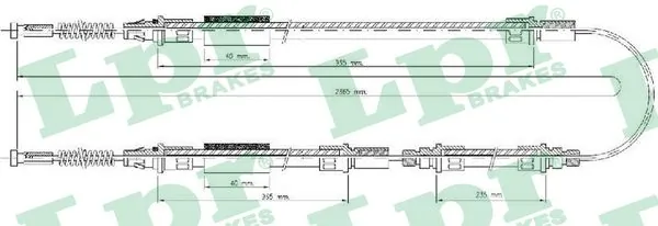 Cable Pull, parking brake C0277B