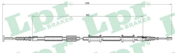 Cable Pull, parking brake C0340B