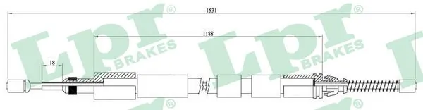 Cable Pull, parking brake C0974B
