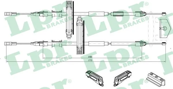 Cable Pull, parking brake C0224B