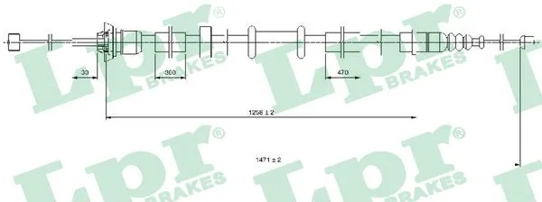 Cable Pull, parking brake C0519B