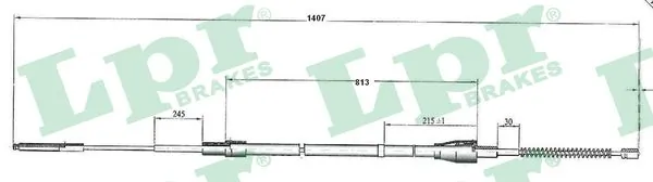 Cable Pull, parking brake C0950B