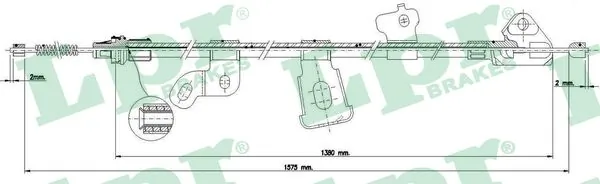 Cable Pull, parking brake C0890B