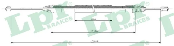Cable Pull, parking brake C0710B