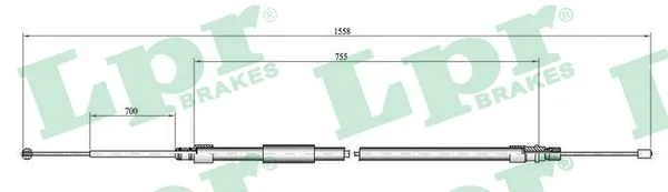 Cable Pull, parking brake C0080B