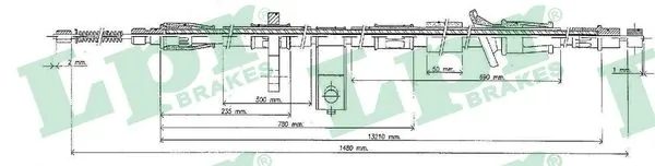 Cable Pull, parking brake C0320B