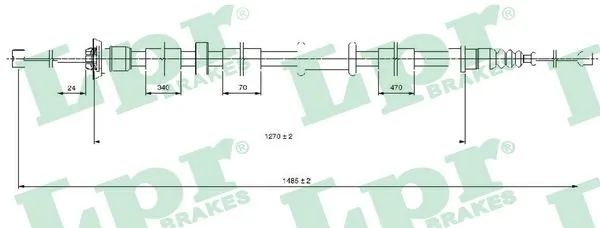 Cable Pull, parking brake C0520B