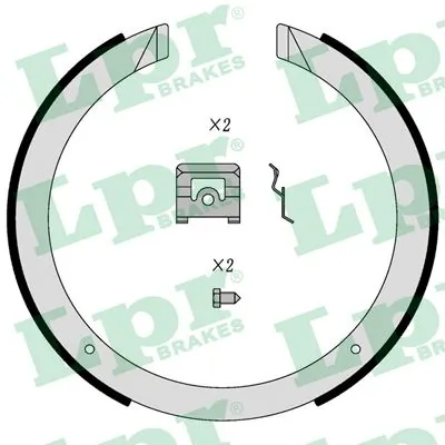 Brake Shoe Set, parking brake 01098