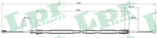 Cable Pull, parking brake C0118B
