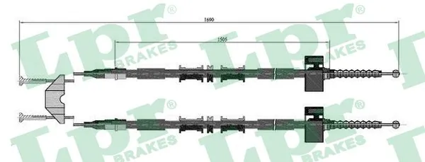 Cable Pull, parking brake C0594B