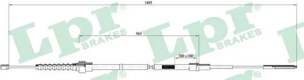 Cable Pull, parking brake C0951B