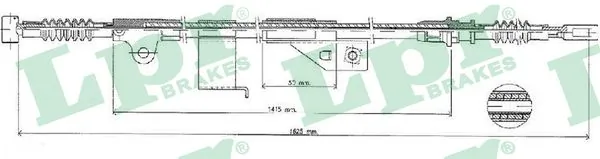 Cable Pull, parking brake C1487B
