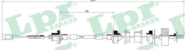 Cable Pull, clutch control C0061C