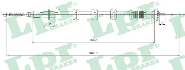 Cable Pull, parking brake C1689B