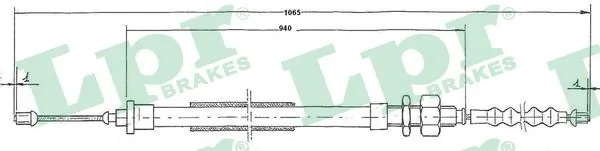 Cable Pull, parking brake C0114B