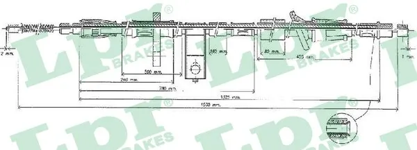 Cable Pull, parking brake C0319B