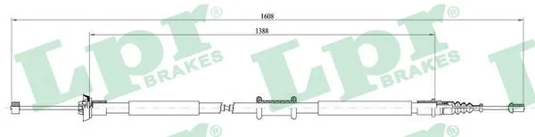 Cable Pull, parking brake C0198B
