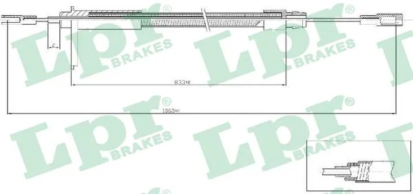 Cable Pull, parking brake C0435B