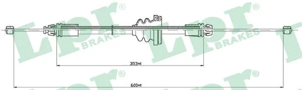 Cable Pull, parking brake C0754B