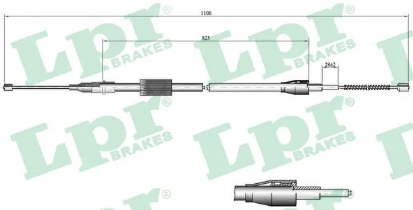 Cable Pull, parking brake C0035B