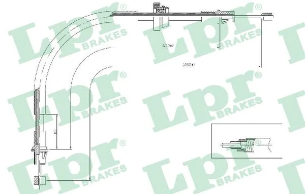 Cable Pull, parking brake C0281B