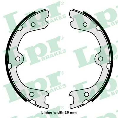 Brake Shoe Set, parking brake 09880