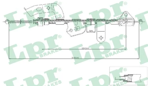Cable Pull, parking brake C0132B