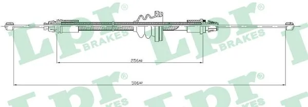Cable Pull, parking brake C0746B