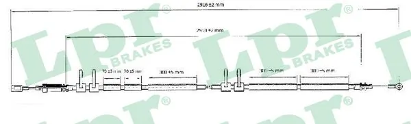 Cable Pull, parking brake C0989B