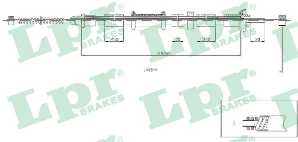 Cable Pull, parking brake C0518B