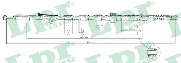 Cable Pull, parking brake C0311B